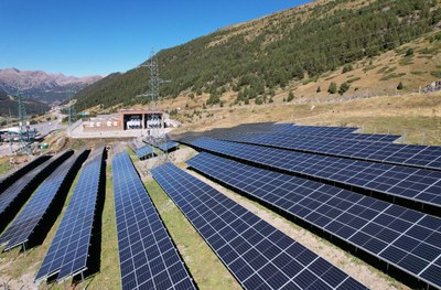 El parc solar de Grau Roig funciona al 70% de la seva capacitat
