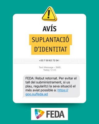 FEDA alerta d’una campanya de SMS fraudulents que suplanten la companyia